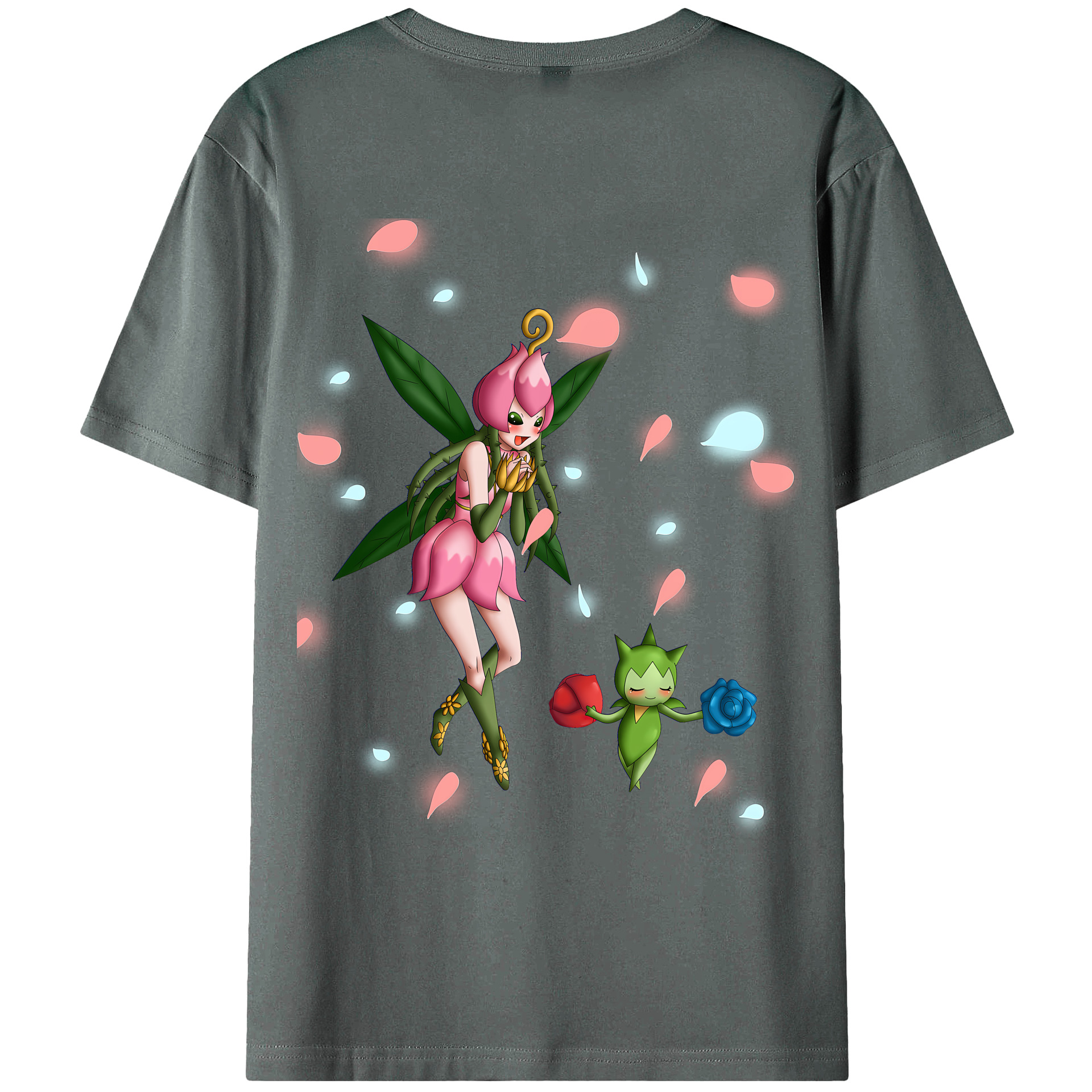（画像用） Digimon デジタルモンスター/デジモン 綿100％ メンズ半袖Tシャツ（バックプリント） 通気性